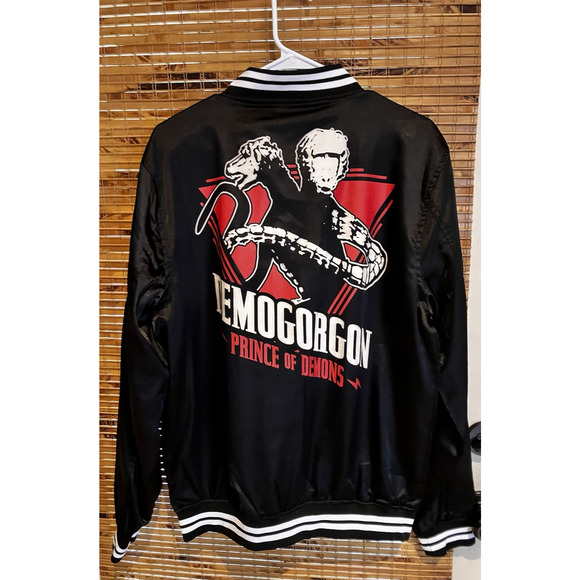 Dungeons & Dragons Demogorgon Bomber Jacket Black M Stranger Things - Picture 2 of 12